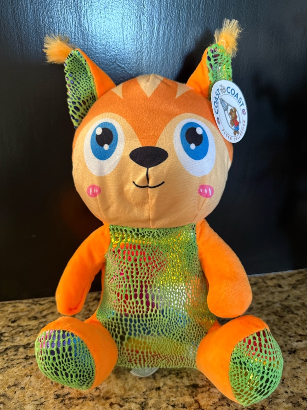 Coast to Coast Orange & Green Plush Toy - Soft Kids Stuffed Animal